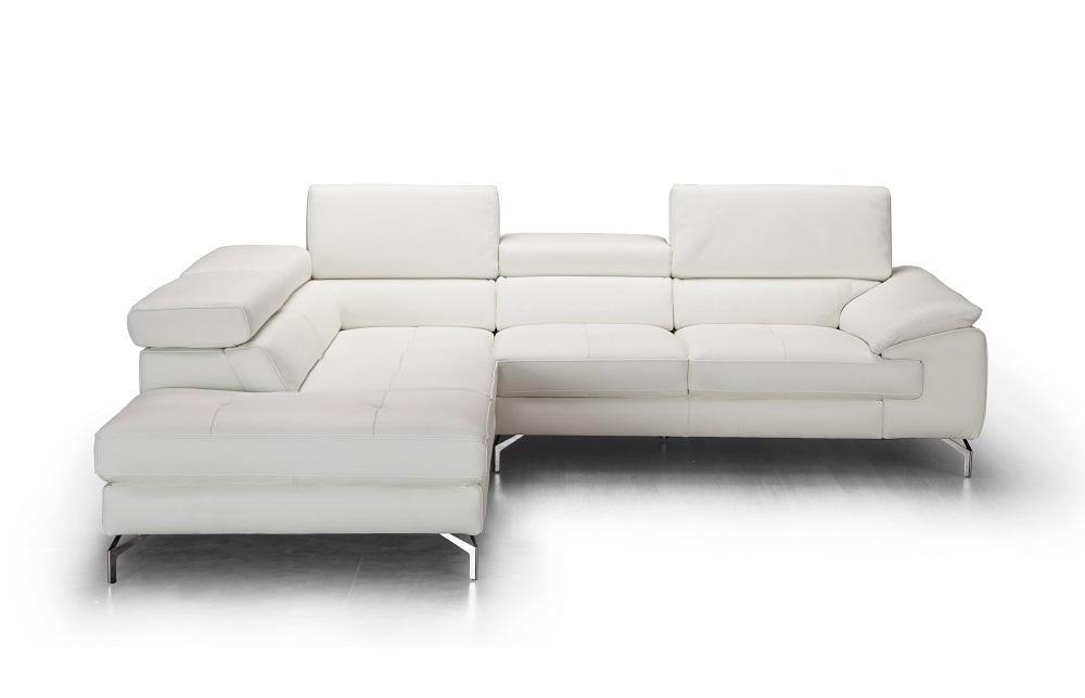 

    
White Premium Italian Leather Sectional Sofa LHC Modern J&M Nila
