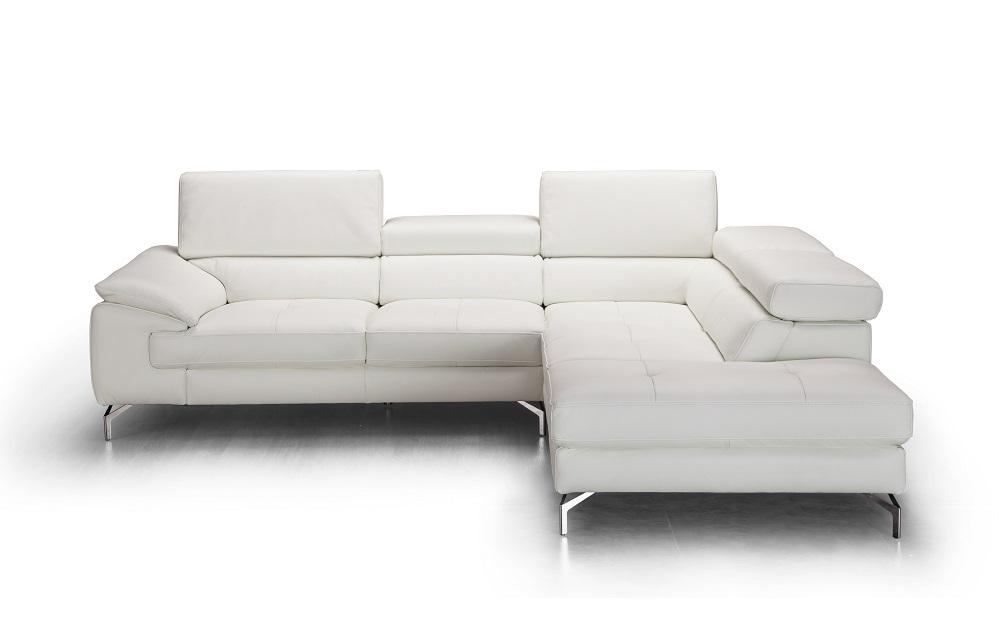 

    
White Premium Italian Leather Sectional Sofa RHC Modern J&M Nila
