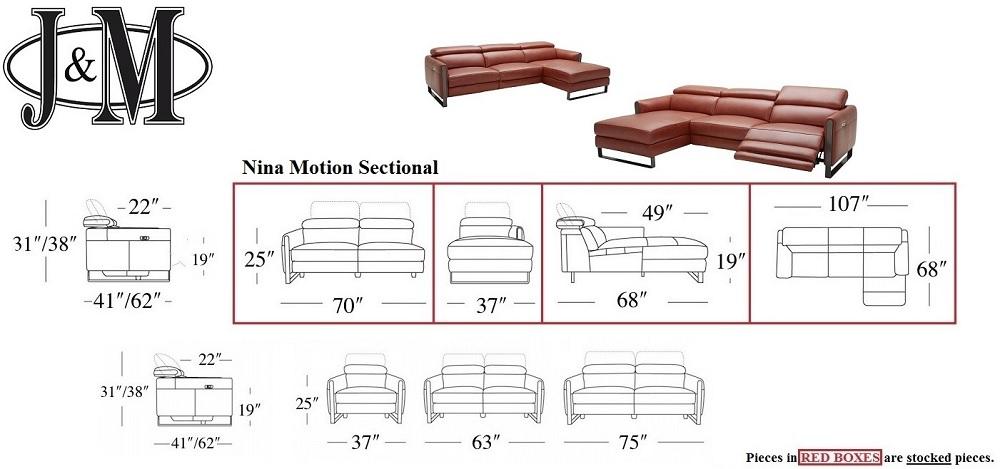 

                    
J&M Furniture Nina Reclining Sectional Ocher Italian Leather Purchase 

