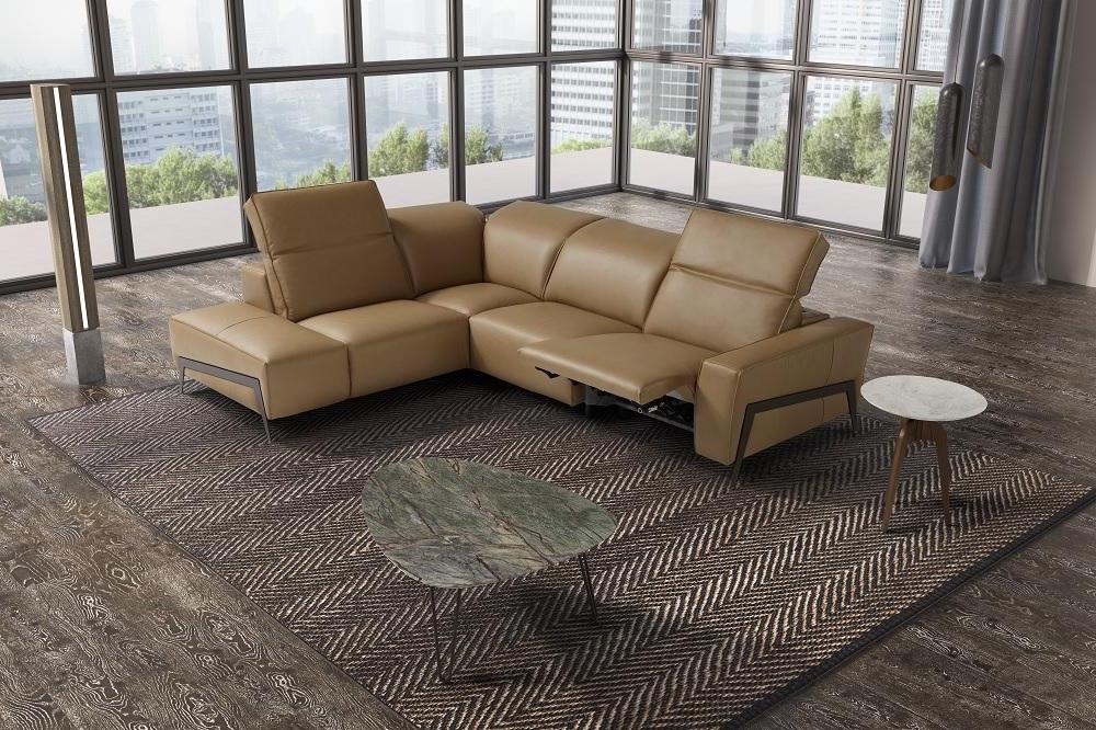 

    
J&M Ocean Contemporary Premium Miele Leather Motion Sectional Sofa Left Hand Chase
