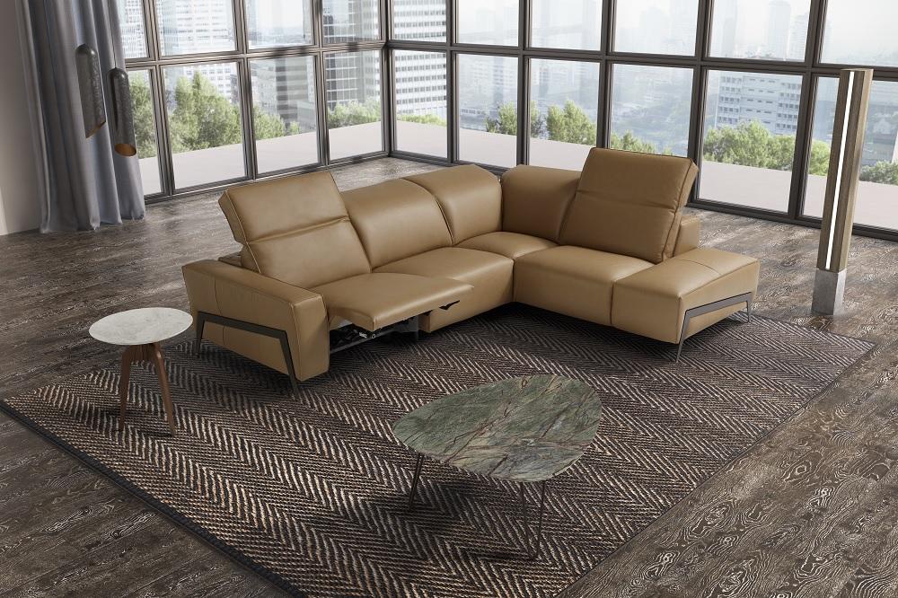 

    
J&M Ocean Contemporary Premium Miele Leather Motion Sectional Sofa Right Hand Chase
