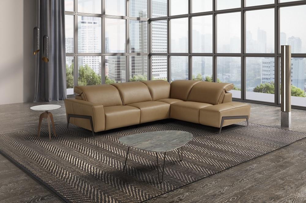 

    
J&M Ocean Contemporary Premium Miele Leather Motion Sectional Sofa Right Hand Chase
