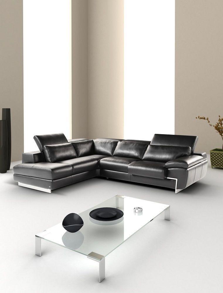 

    
J&M Oregon II Modern Full Top Grain Black Italian Leather Sectional Sofa Left
