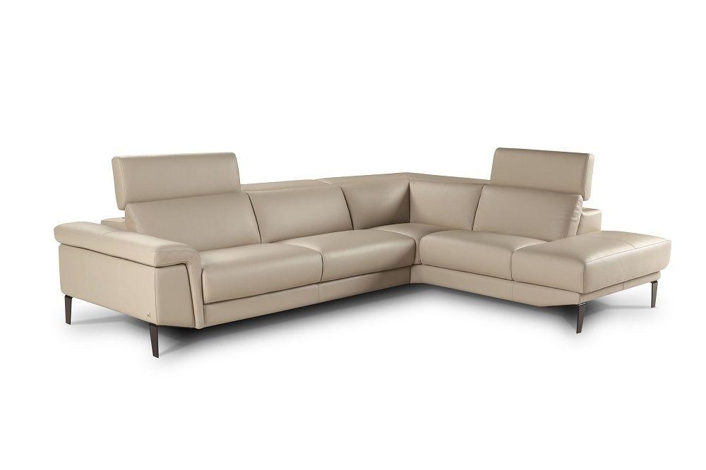 

    
J&M Sharon Modern Beige Full Top Grain Leather Italian Sectional Sofa Right Hand Chase
