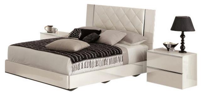

    
J&M Stella Modern White Lacquer Finish Eco Leather Premium Queen Size Bedroom Set 5Pcs
