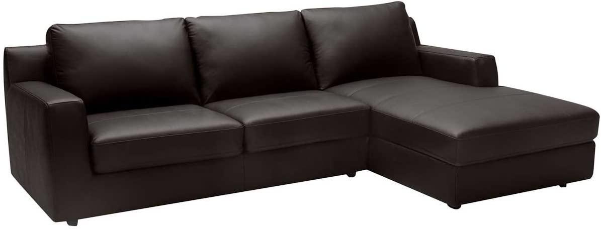 

    
Premium Brown Italian Leather Sectional Sleeper Sofa RHC Modern J&M Taylor

