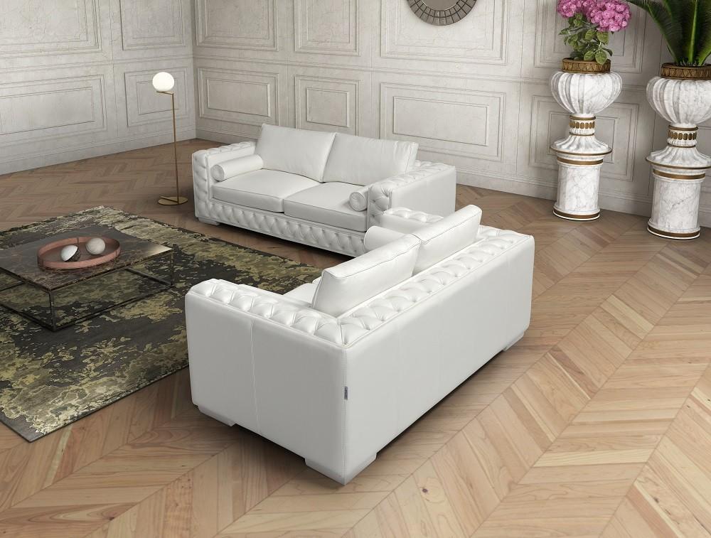 

                    
J&M Furniture Vanity Sofa bed White Leather Purchase 
