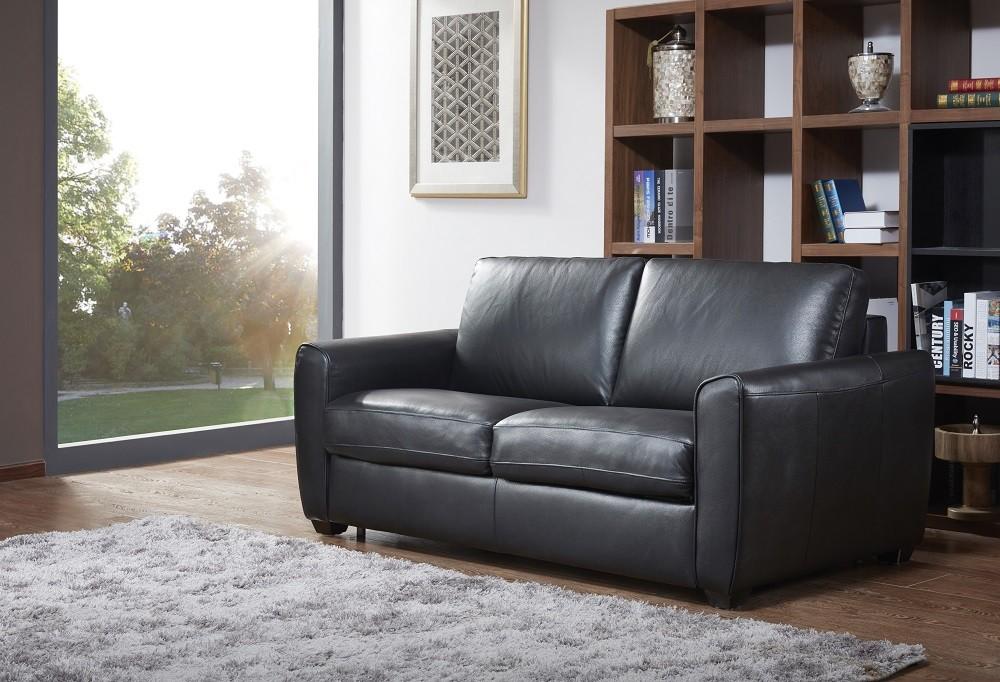 

                    
J&M Furniture Ventura Sofa bed Black Leather Purchase 
