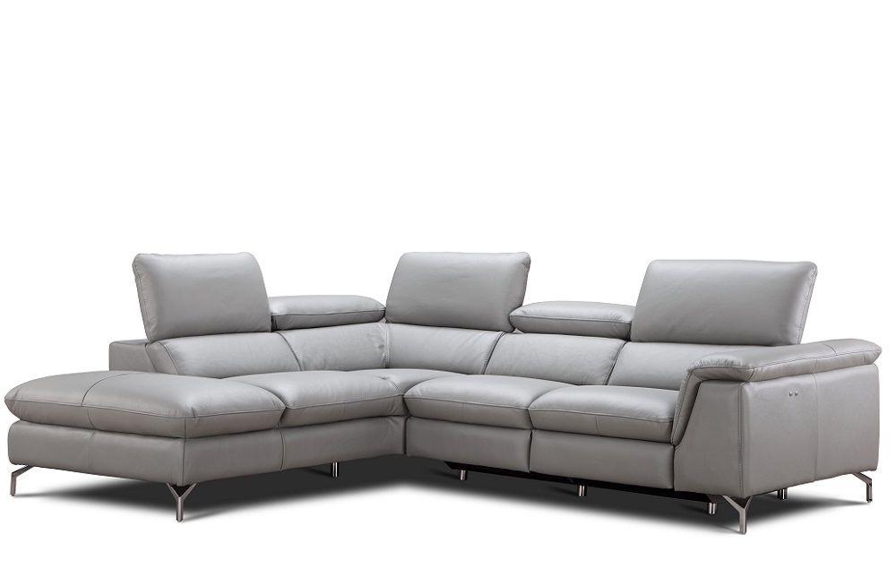 Contemporary Reclining Sectional Viola SKU18235 in Gray Leather