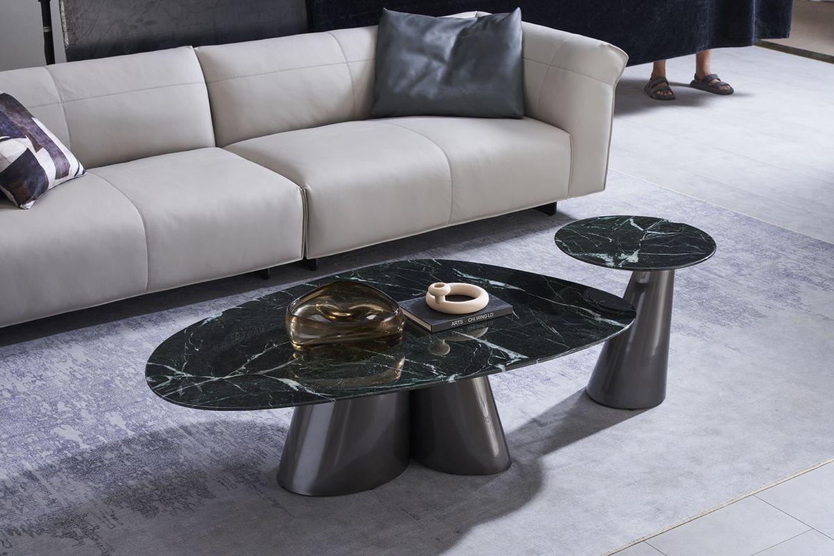 

    
Jade Green Faux Marble & Metal Coffee Table Set 2Pcs American Eagle CT-J2262 Modern

