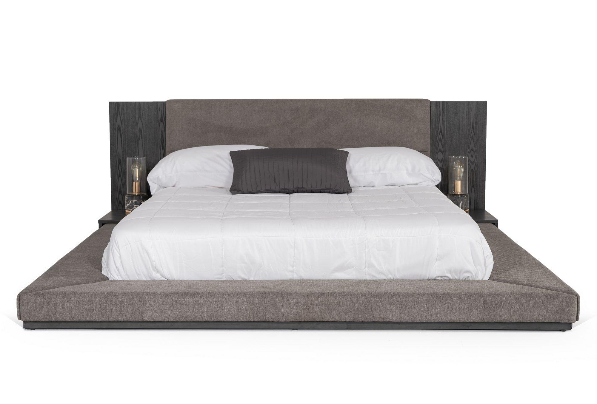 Contemporary, Modern Platform Bedroom Set Jagger VGMABR-55-GRY-BED in Gray Fabric