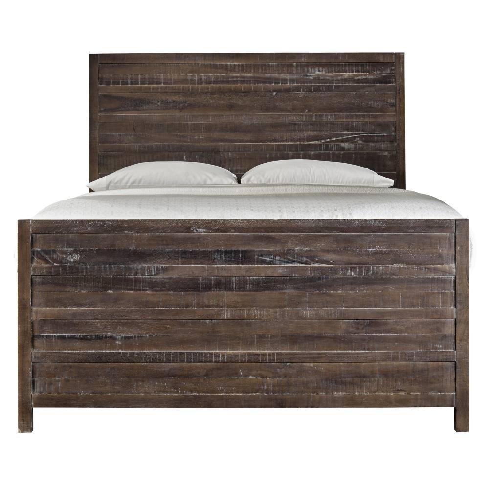 

    
Java Finish Solid Hardwood Panel  CAL King Bed TOWNSEND by Modus Furniture
