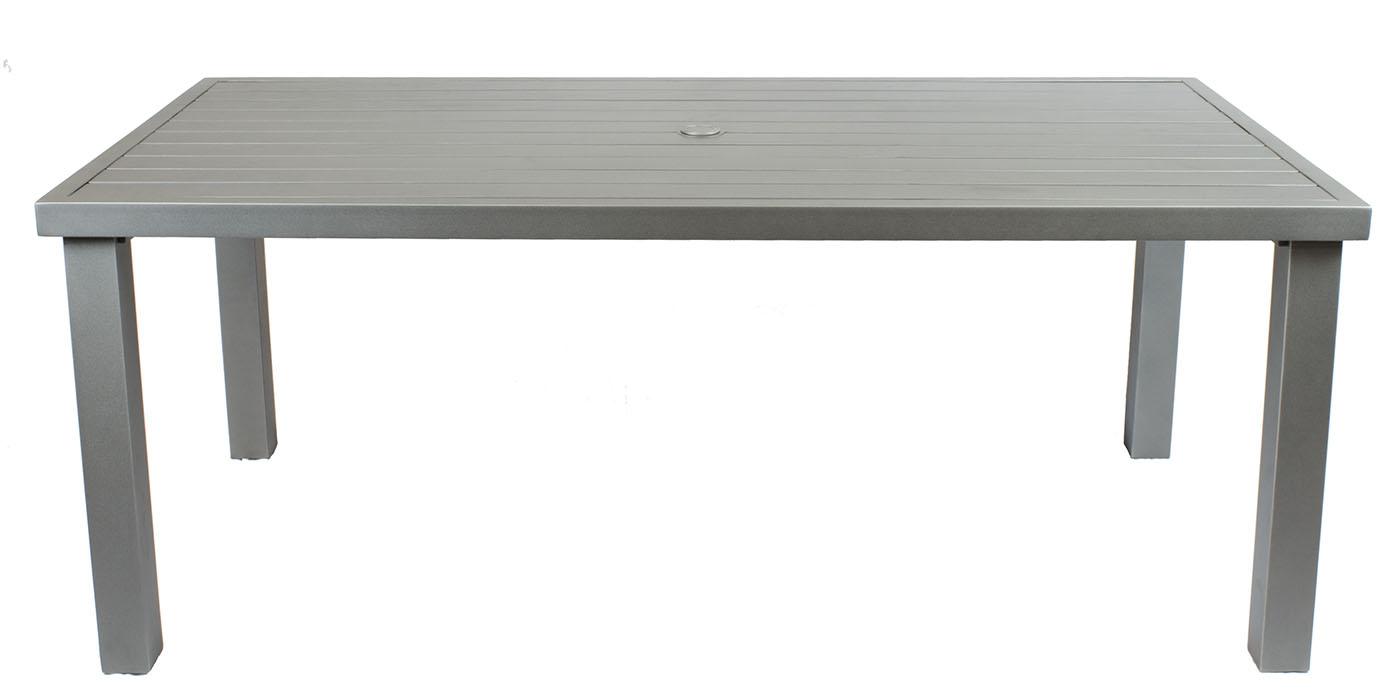 Contemporary Outdoor Dining Table Jolee RCTDT7436JL in Gray Aluminium