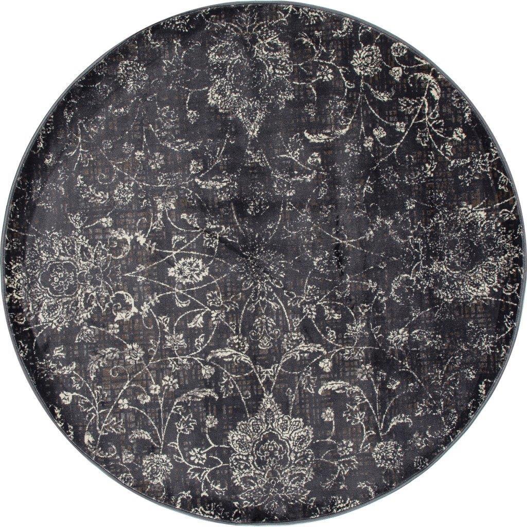

    
Kanpur Ethereal Steel Gray 5 ft. 3 in. Round Area Rug by Art Carpet
