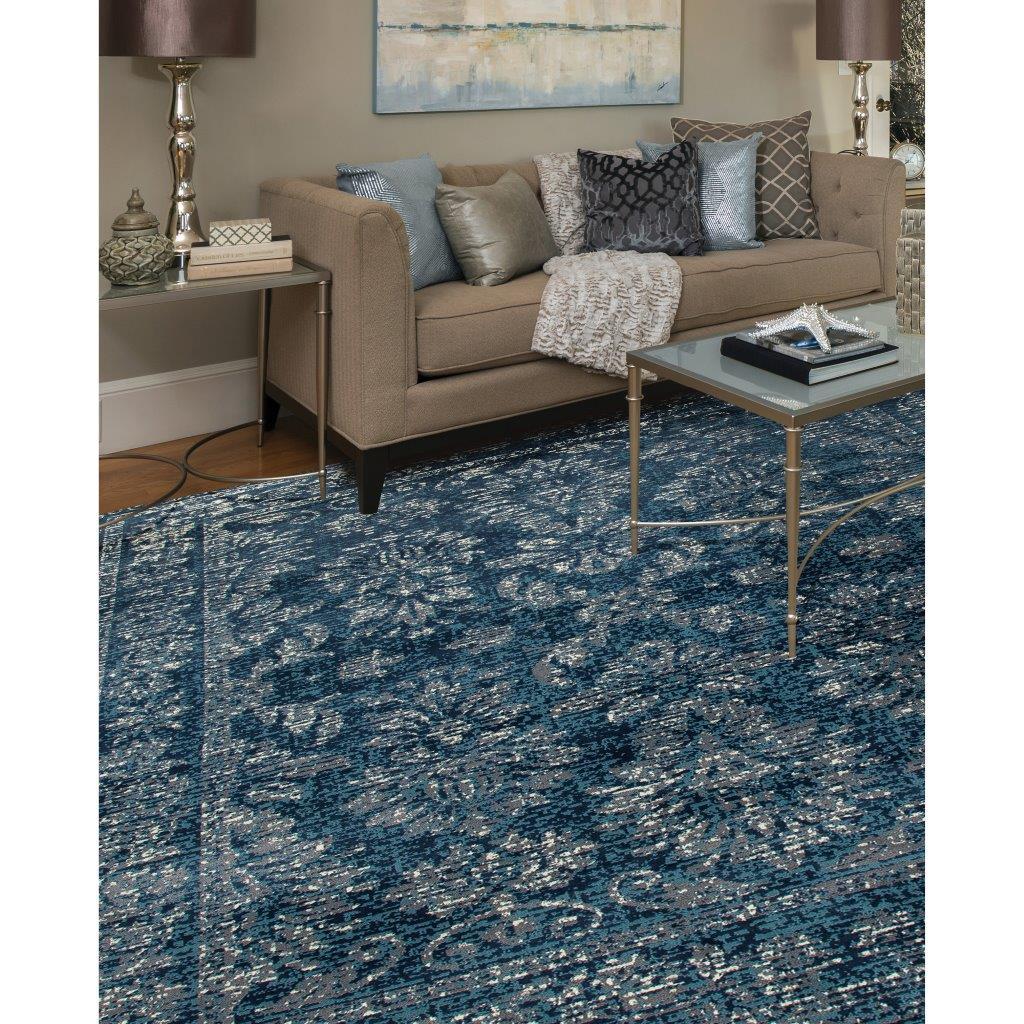 

    
Kanpur Homeland Steel Blue 7 ft. 10 in. Round Area Rug by Art Carpet
