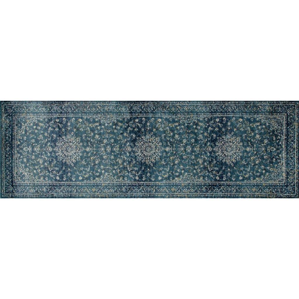 

    
Kanpur Invitation Medium Blue 2 ft. 7 in. x 8 ft. 1 in. Runner by Art Carpet
