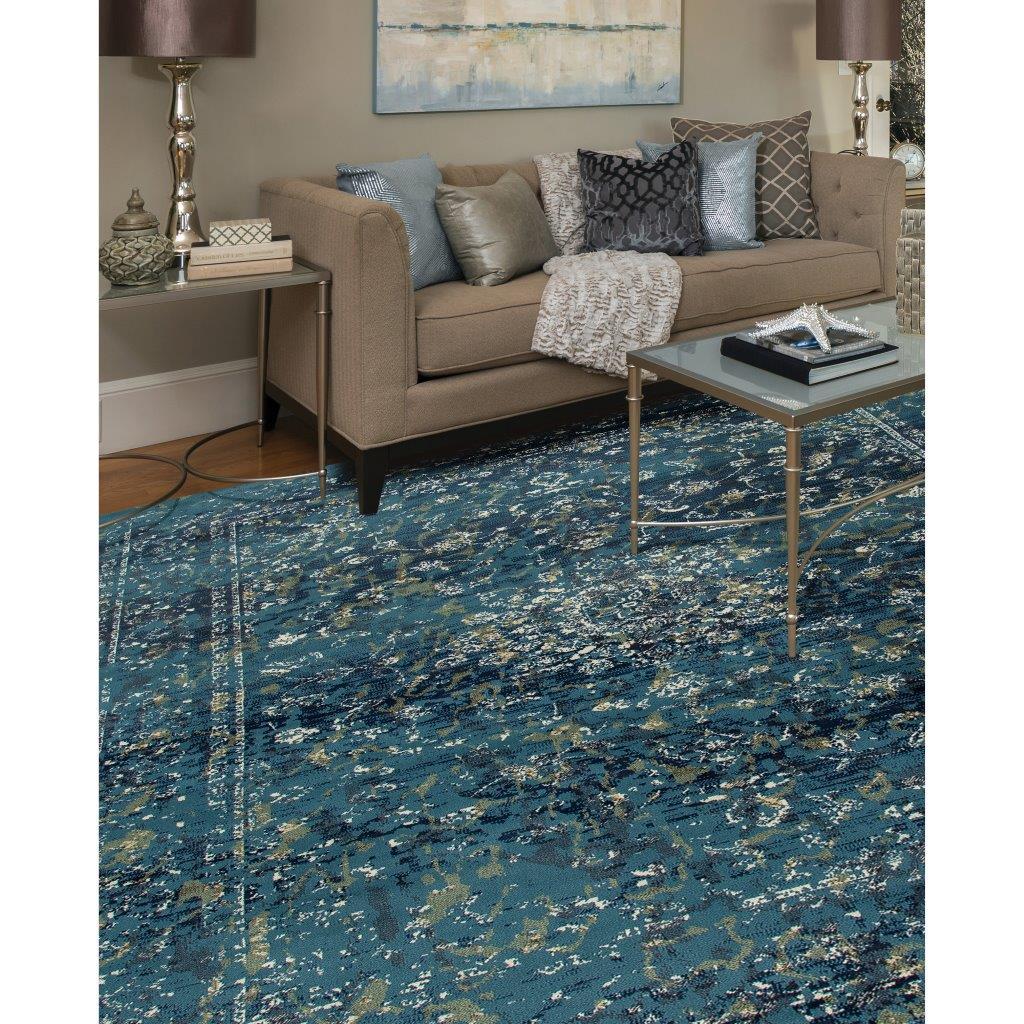 

    
Kanpur Invitation Medium Blue 5 ft. 3 in. Round Area Rug by Art Carpet
