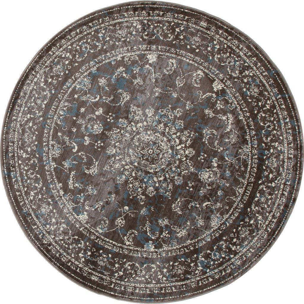 

    
Kanpur Invitation Mushroom Brown 7 ft. 10 in. Round Area Rug by Art Carpet
