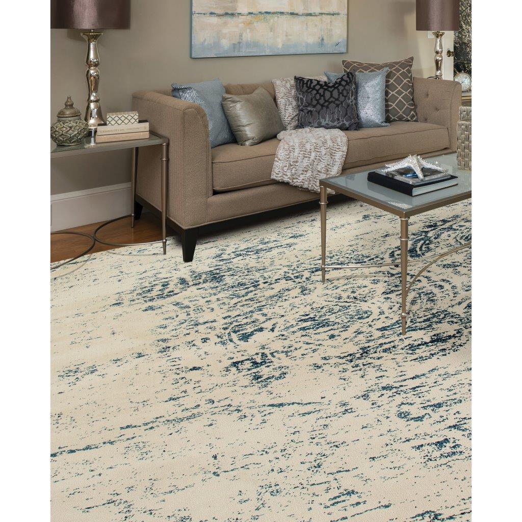 

    
Kanpur Weathered Block Blue 7 ft. 10 in. x 11 ft. Area Rug by Art Carpet

