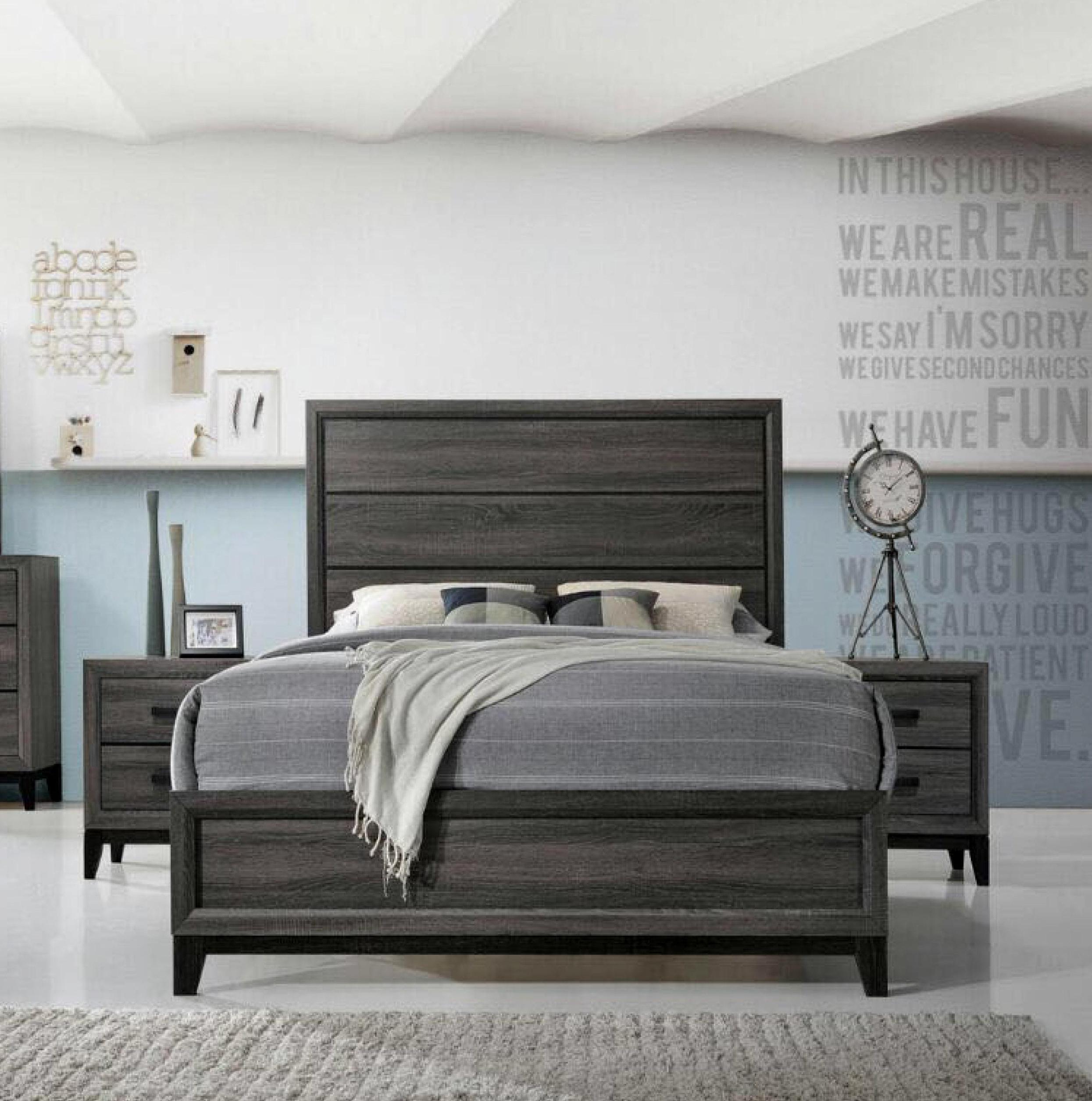 

    
KATE Beach Wood Grey Finish Casual Queen Bedroom Set 3 Pcs Global US

