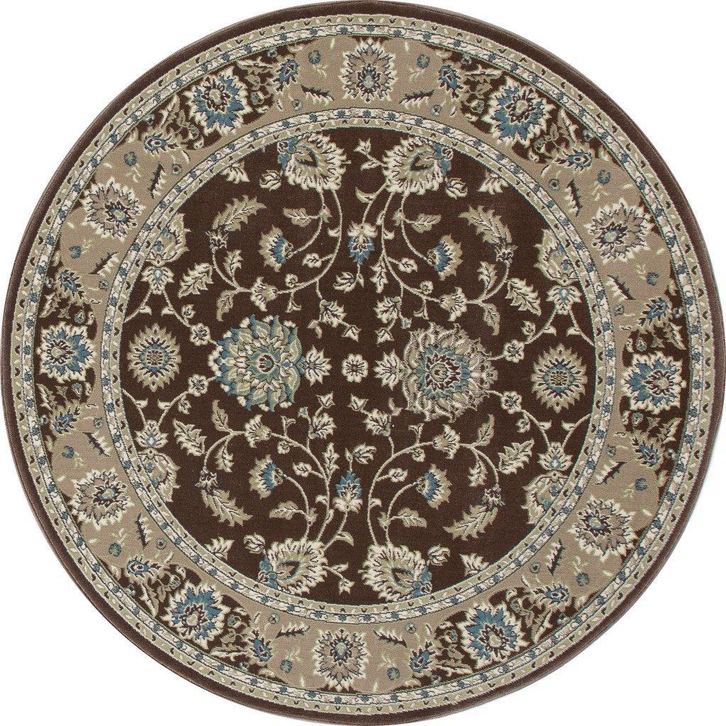 

    
Keene Jacobean Border Brown 7 ft. 10 in. Round Area Rug by Art Carpet
