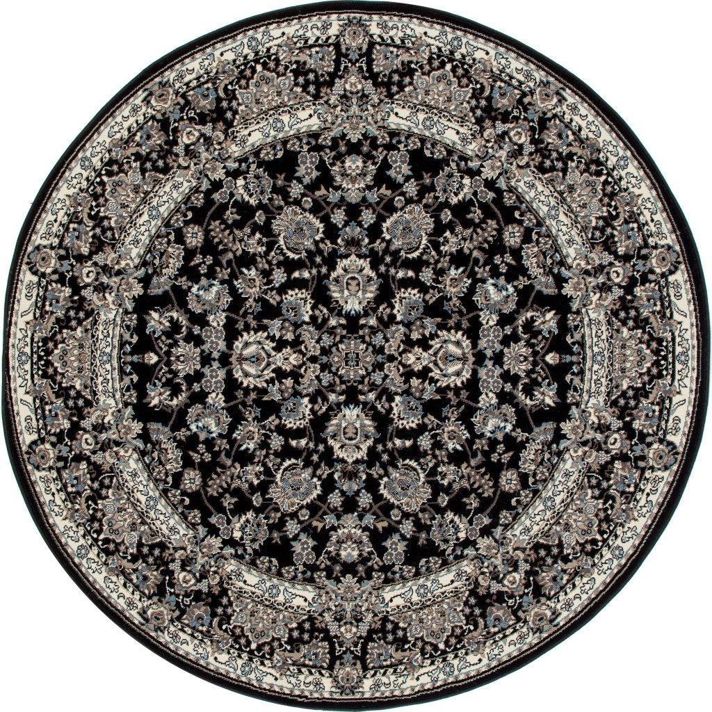 

    
Keene Timeless Black 5 ft. 3 in. Round Area Rug by Art Carpet
