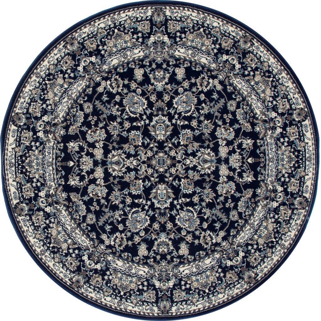 

    
Keene Timeless Navy 5 ft. 3 in. Round Area Rug by Art Carpet
