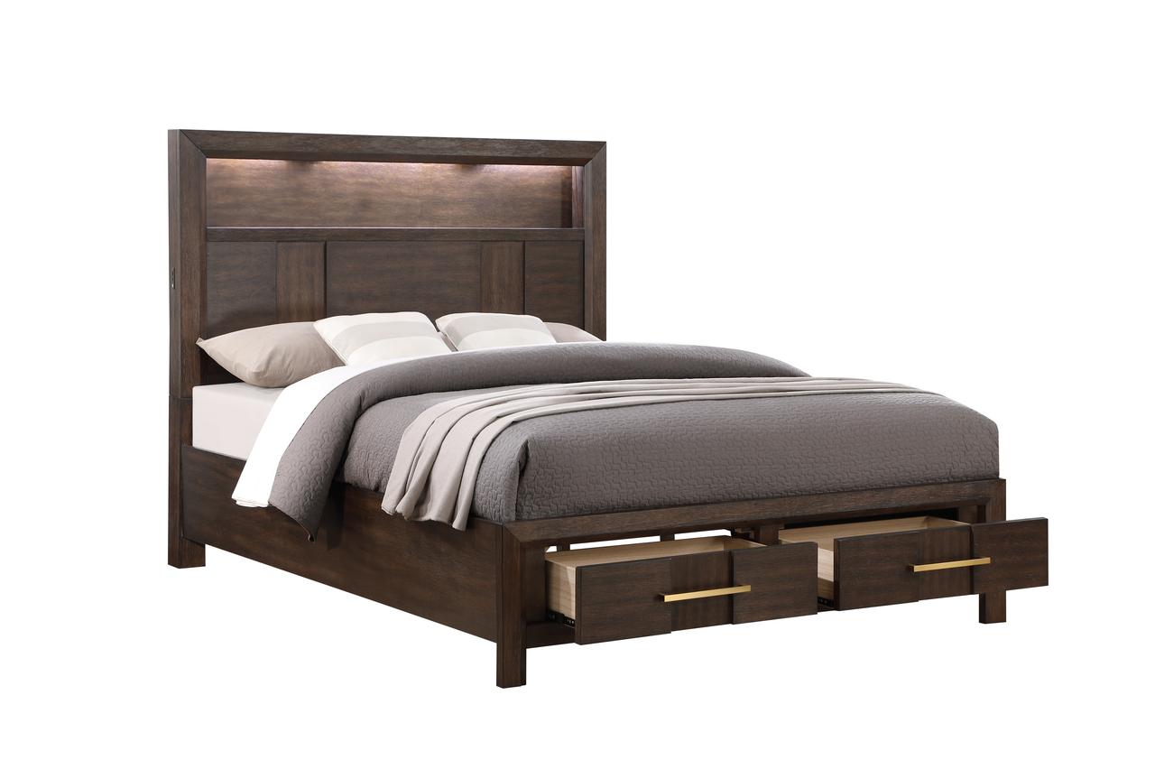 

        
Galaxy Home Furniture Kenzo Storage Bed Walnut  698781203620
