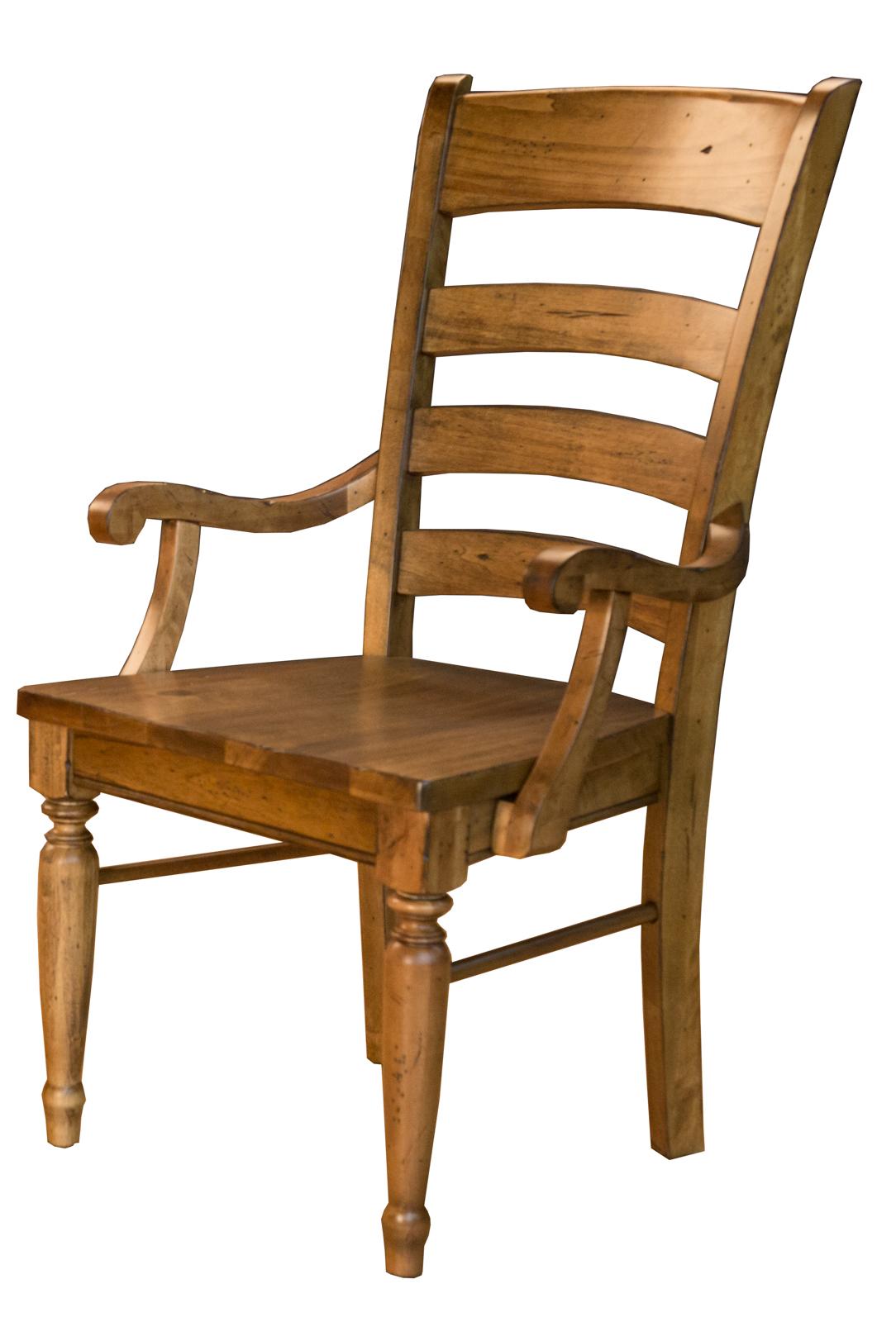 

    
Ladderback Arm Chair Set 2Pcs Solid Wood BENSQ256K A-America Bennett
