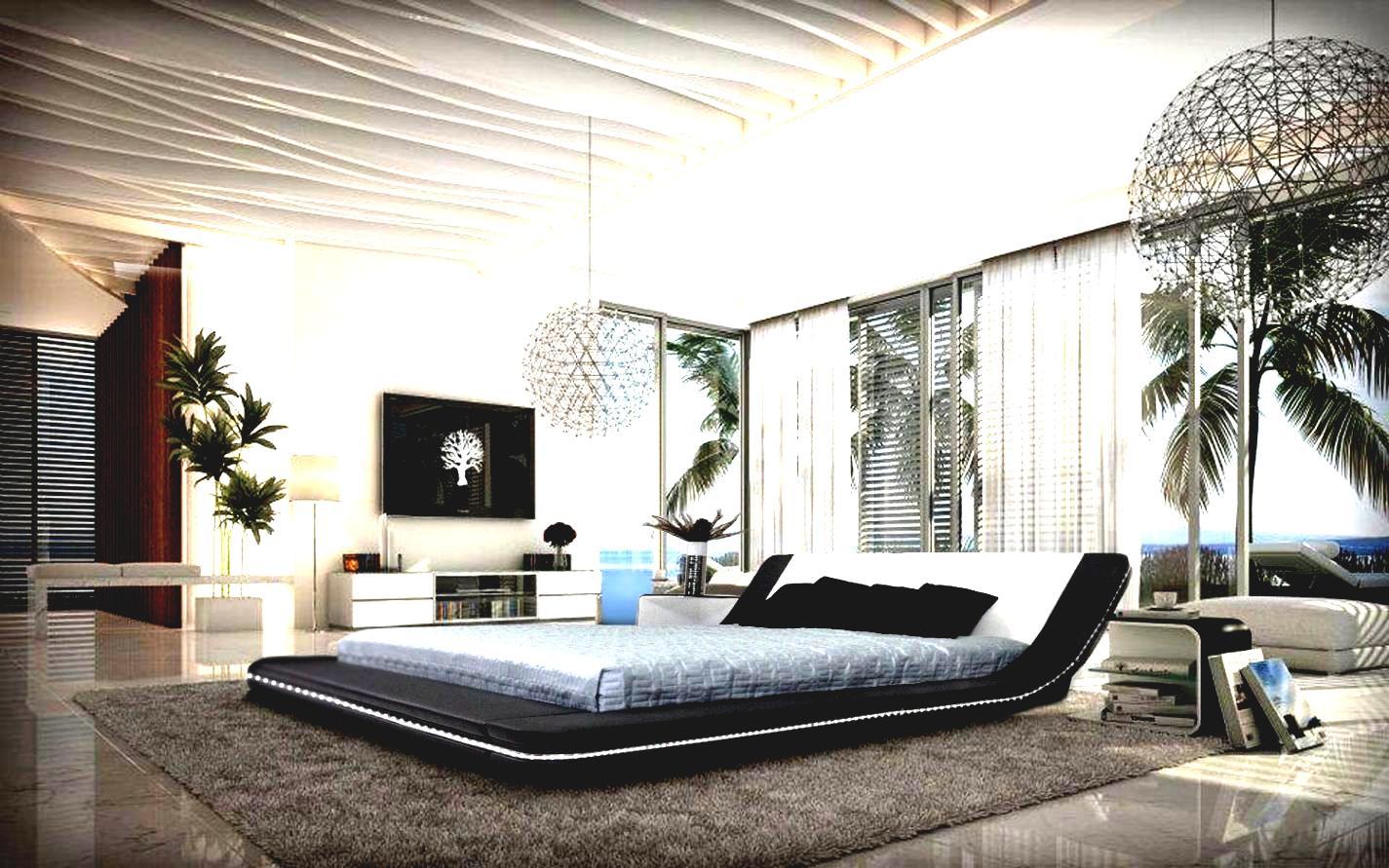 

    
Ladeso Furniture SF-851 K-BW SL-BOSTON Black Modern King Platform Bed w/LED Lights
