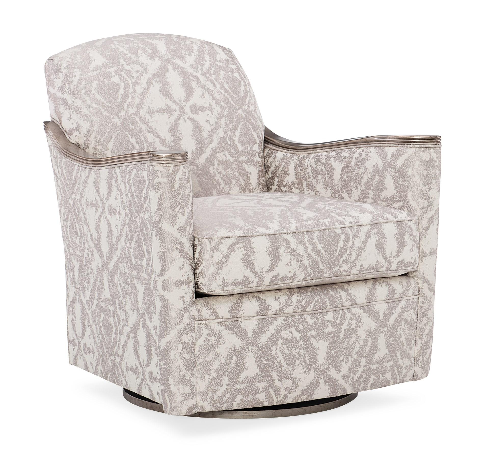 

    
Lavender & Cream Damask Fabric Swivel Chairs Set 2Pcs AROUND WE GO by Caracole
