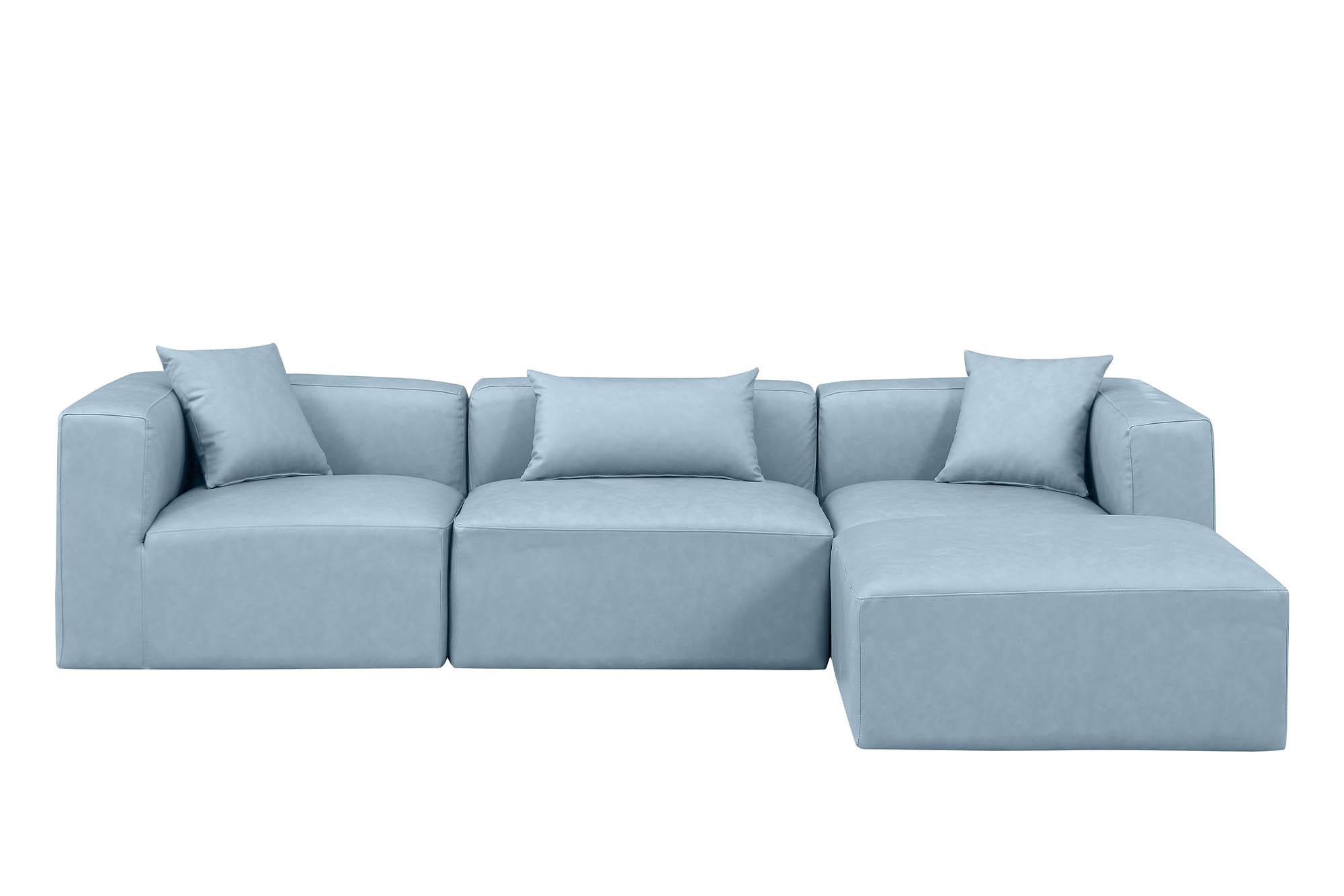 

        
Meridian Furniture CUBE 668LtBlu-Sec4A Modular Sectional Sofa Light Blue Faux Leather 094308318240
