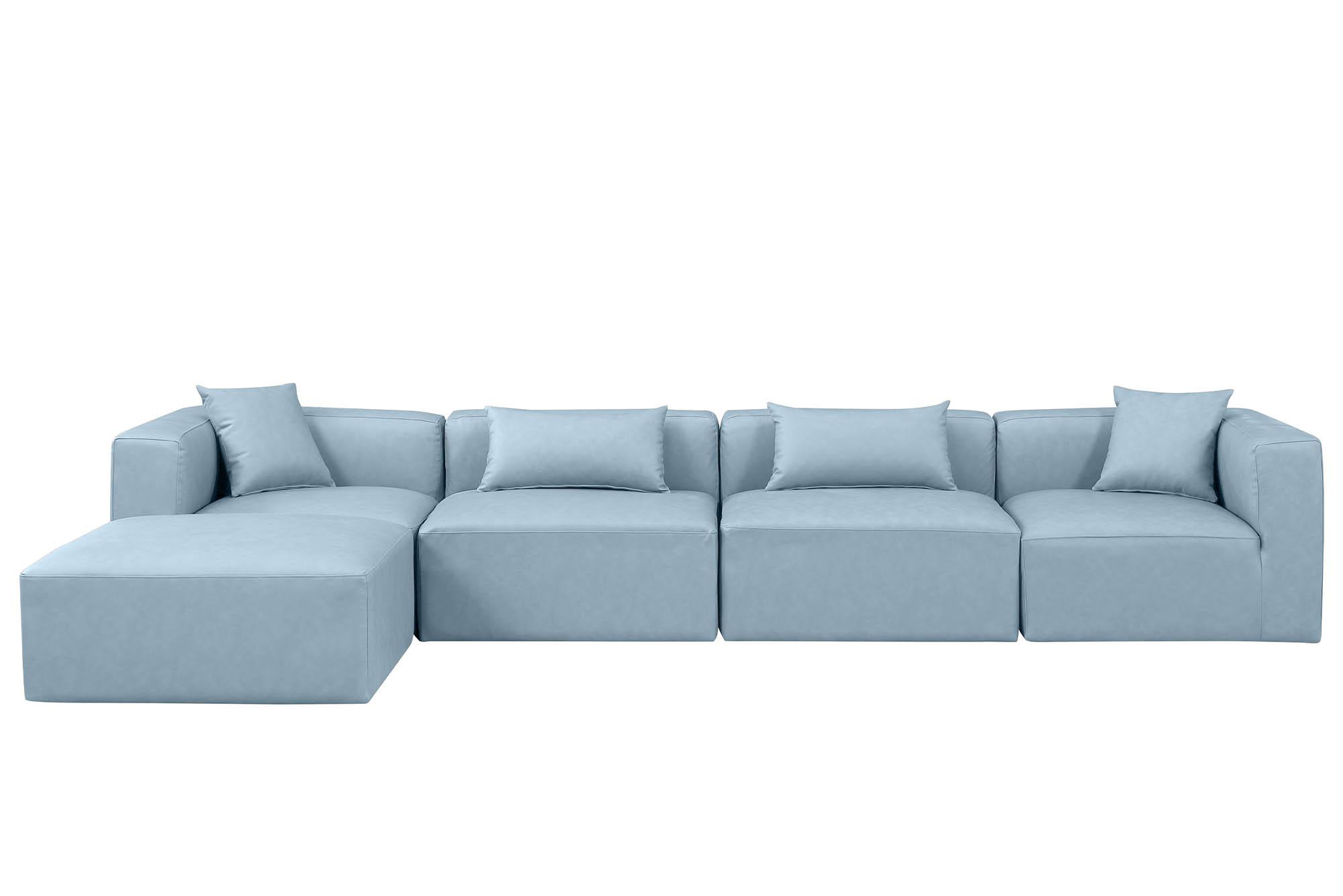 

        
Meridian Furniture CUBE 668LtBlu-Sec5A Modular Sectional Sofa Light Blue Faux Leather 094308318264
