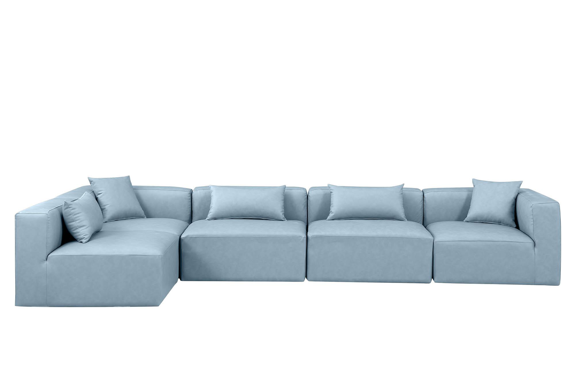

        
Meridian Furniture CUBE 668LtBlu-Sec5D Modular Sectional Sofa Light Blue Faux Leather 094308318295
