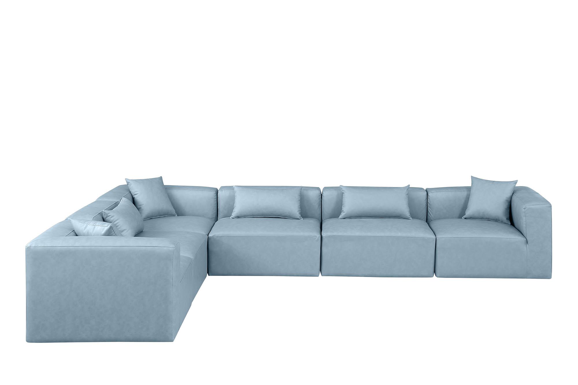 

        
Meridian Furniture CUBE 668LtBlu-Sec6A Modular Sectional Sofa Light Blue Faux Leather 094308318301
