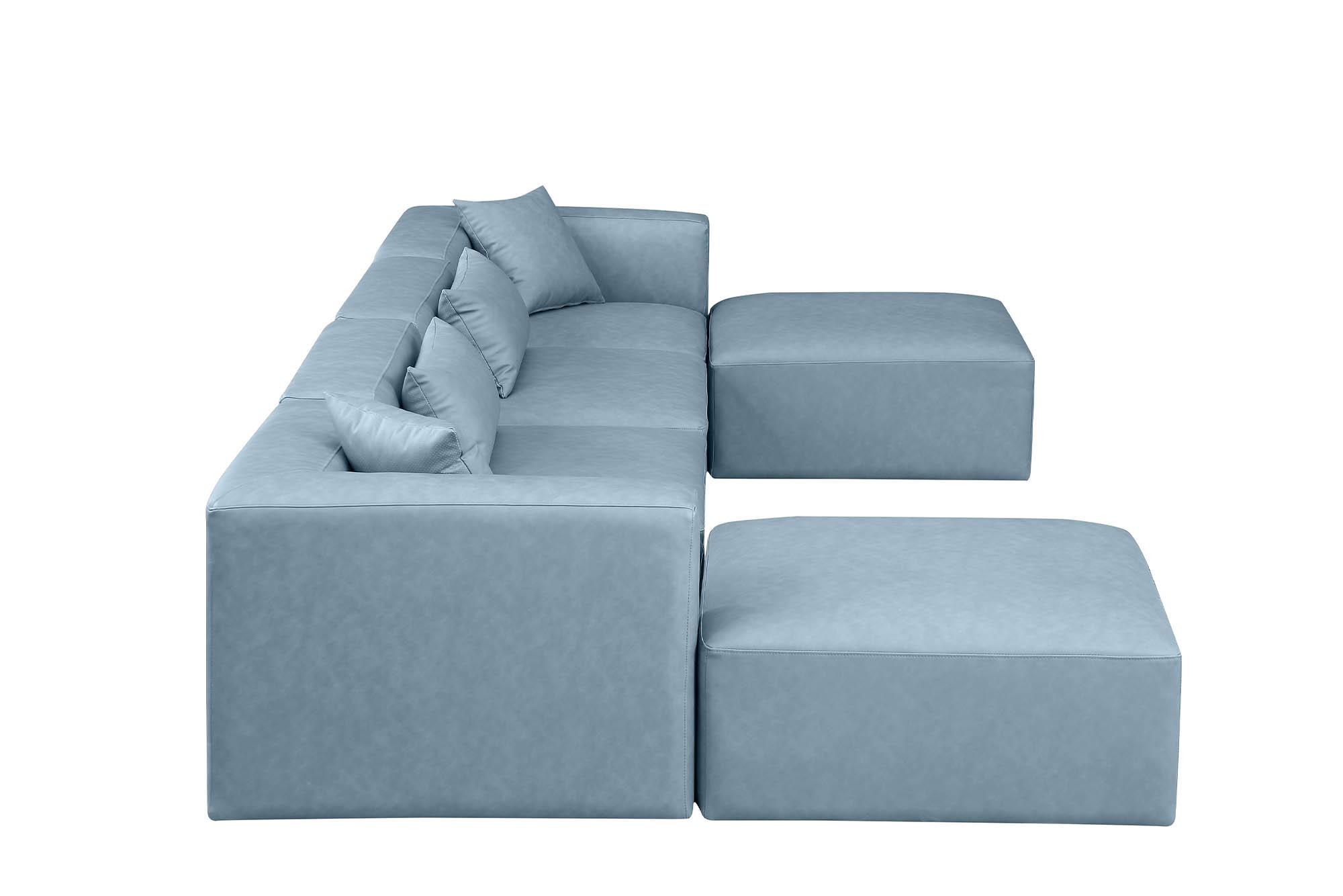 

        
Meridian Furniture CUBE 668LtBlu-Sec6B Modular Sectional Sofa Light Blue Faux Leather 094308318318

