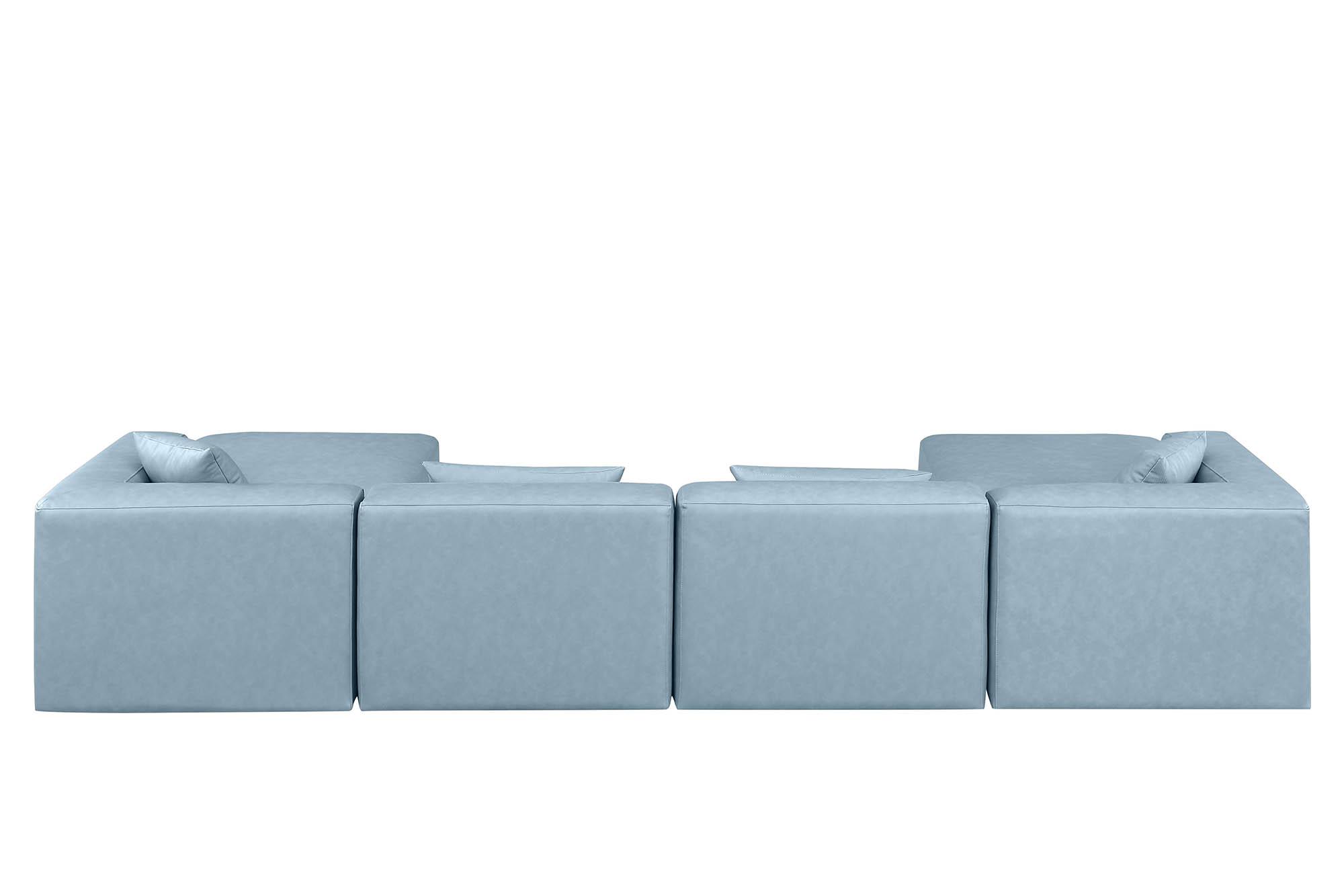 

    
668LtBlu-Sec6B Meridian Furniture Modular Sectional Sofa

