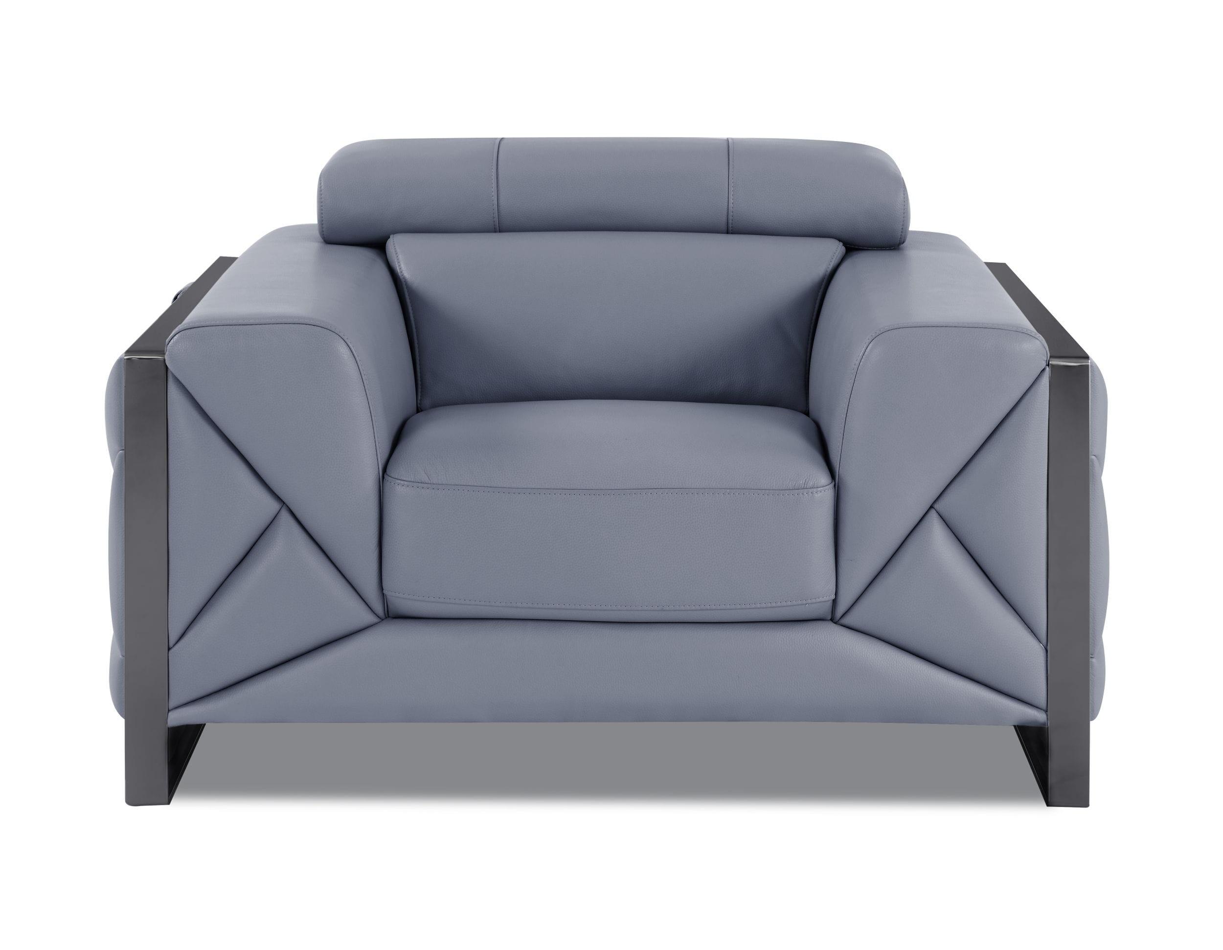 

        
810036121200Light Blue Genuine Italian Leather Sofa Set 3 Pcs Modern Global United 903
