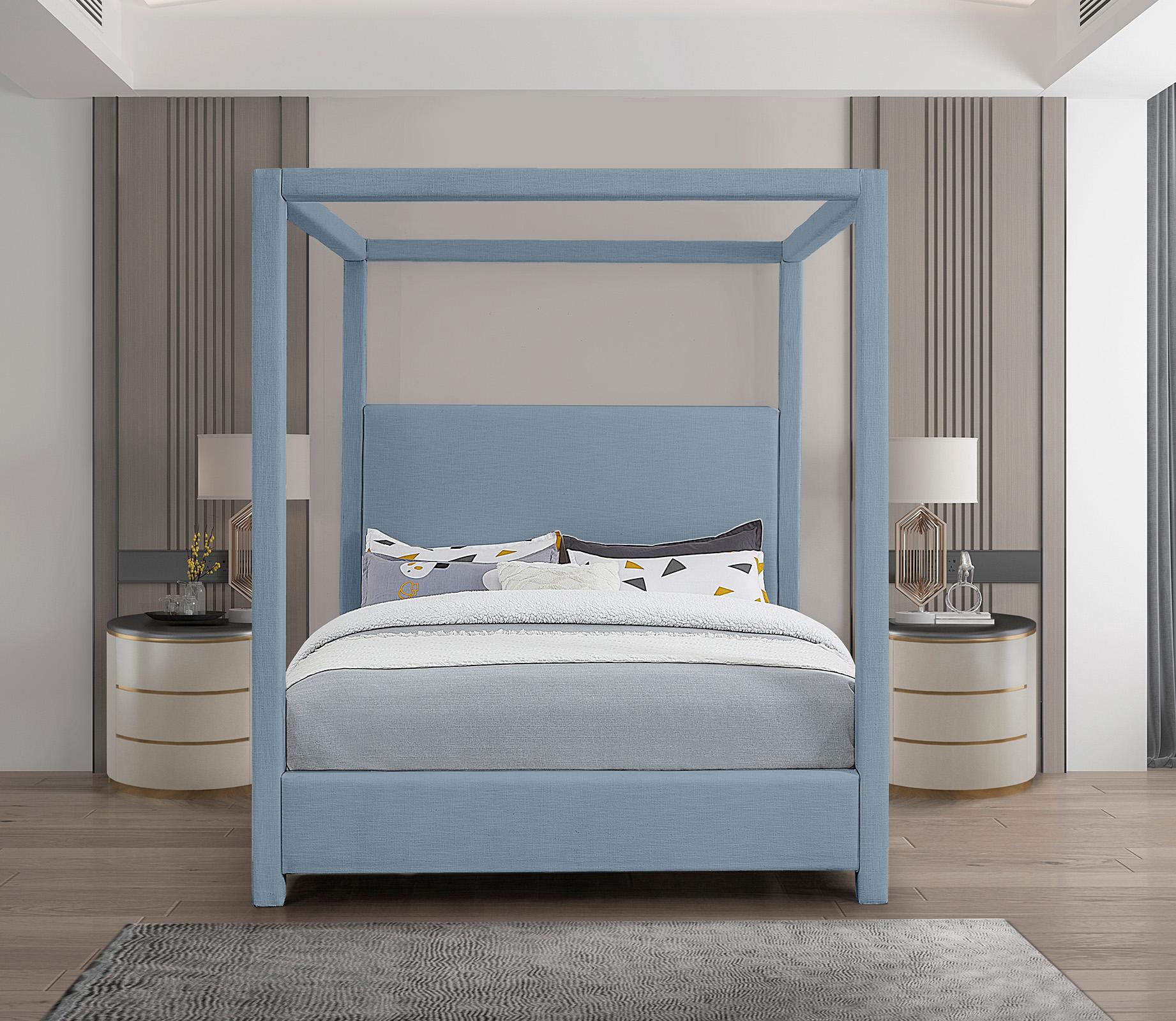 

    
Meridian Furniture EmersonSkyBlu-K Canopy Bed Blue EmersonSkyBlu-K

