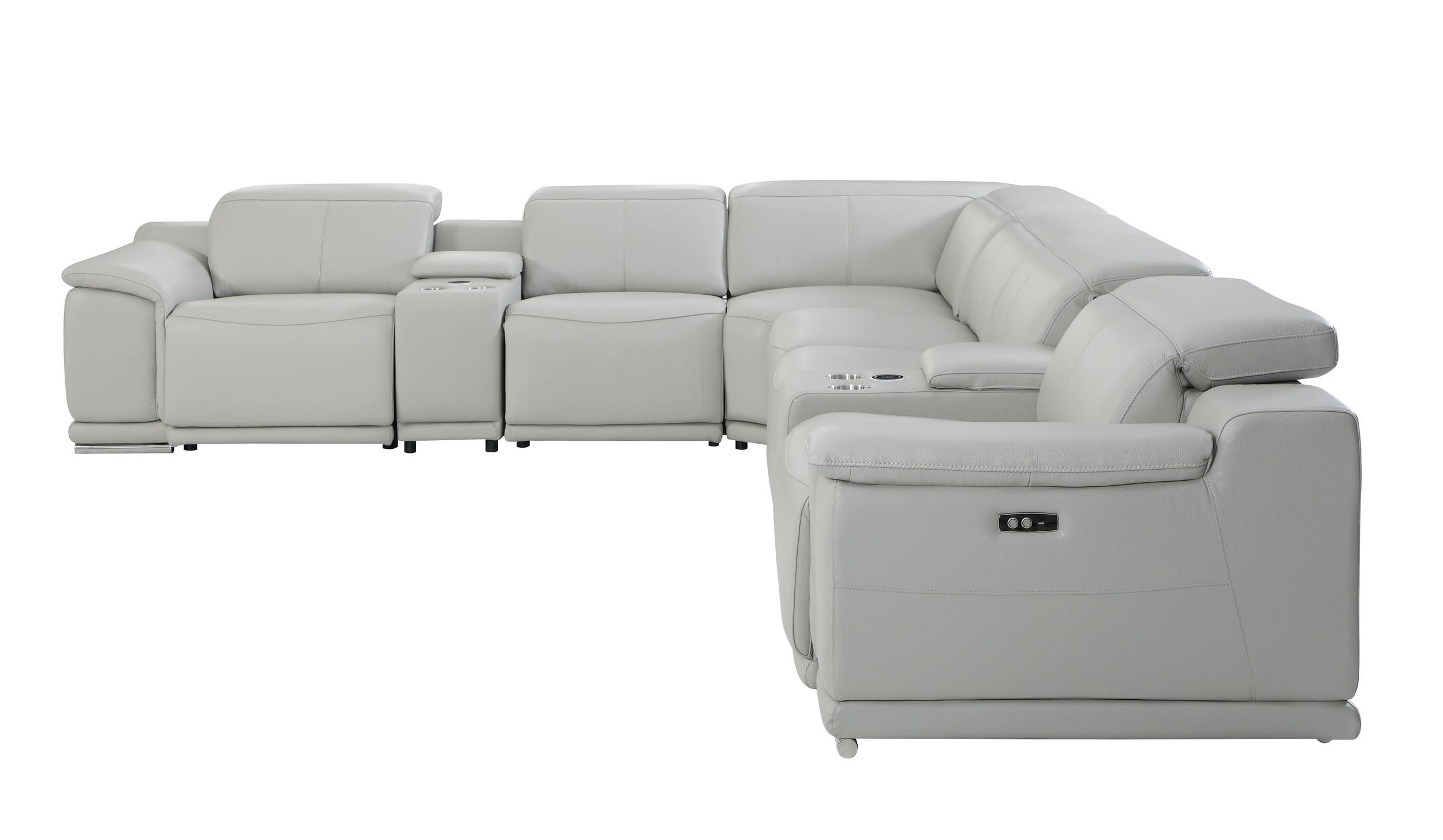 

    
9762-LT_GRAY-3PWR-8PC Global United Reclining Sectional

