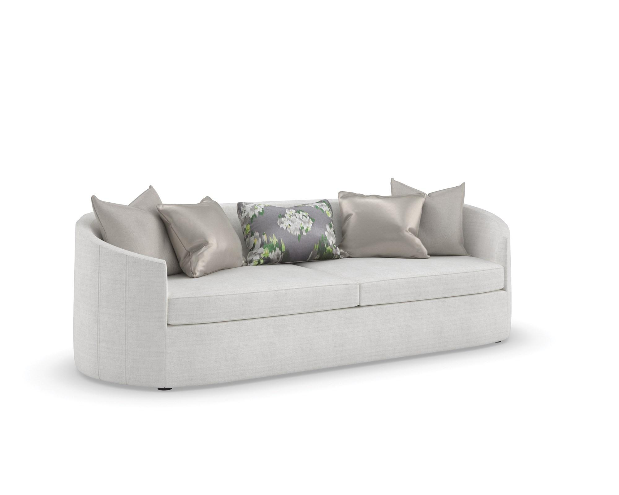 

    
Light Gray Chenille Performance Fabric Sofa YOU COMPLETE ME by Caracole
