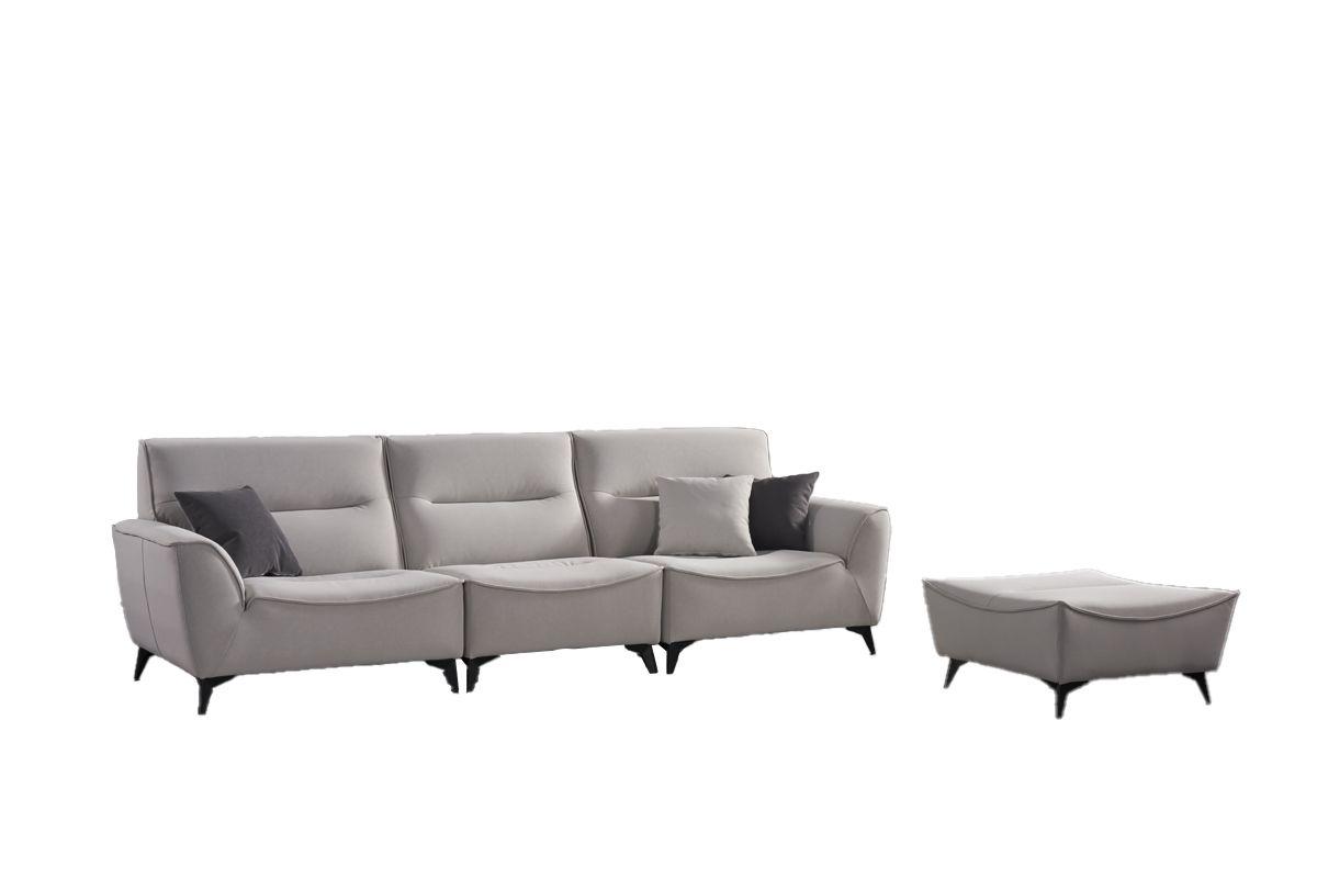Contemporary Extra Long Sofa AE2376 AE2376 in Light Gray Fabric