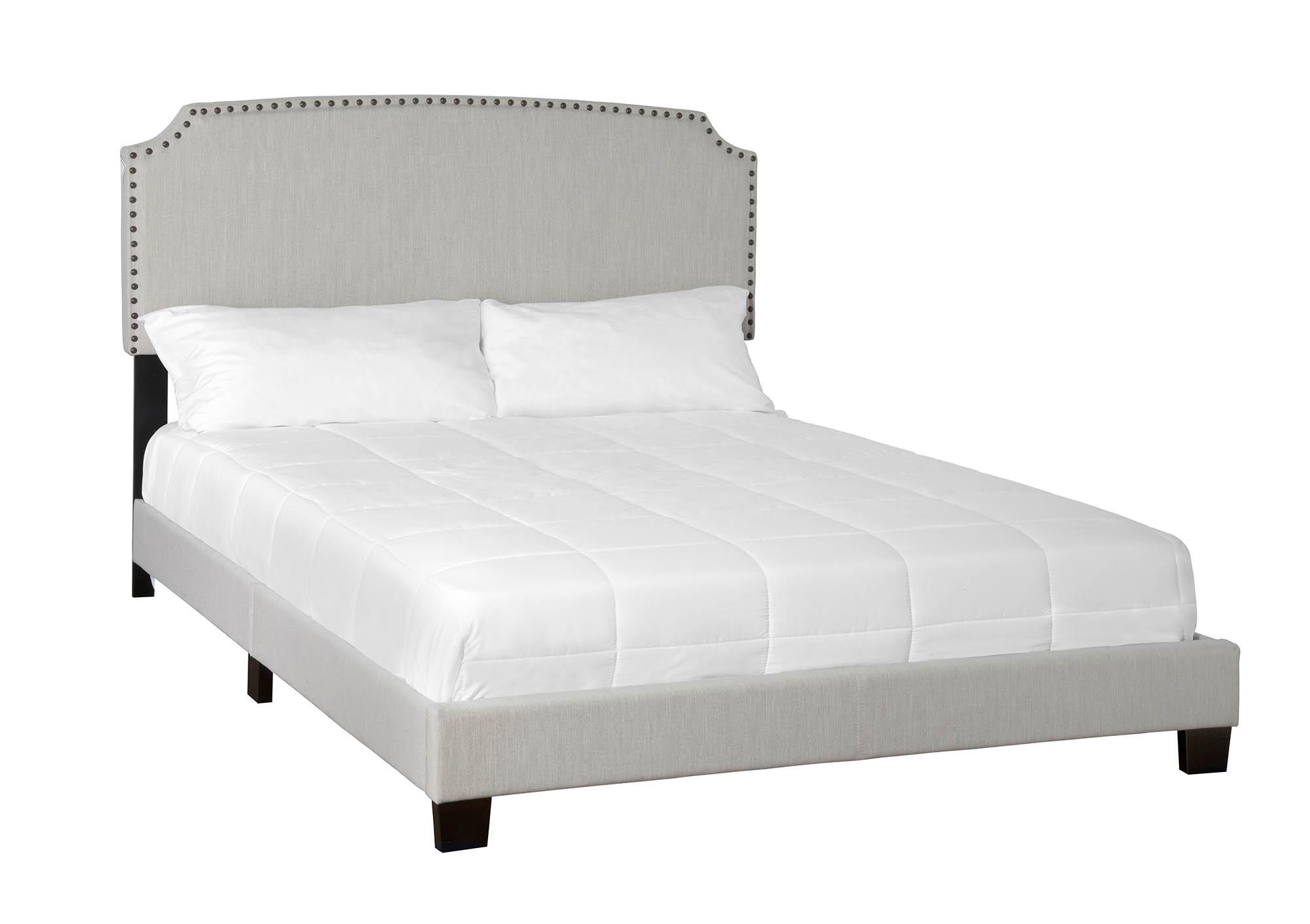 

    
Light Gray Fabric Panel QUEEN Bed AMY 1604DS-105 Bernards Modern
