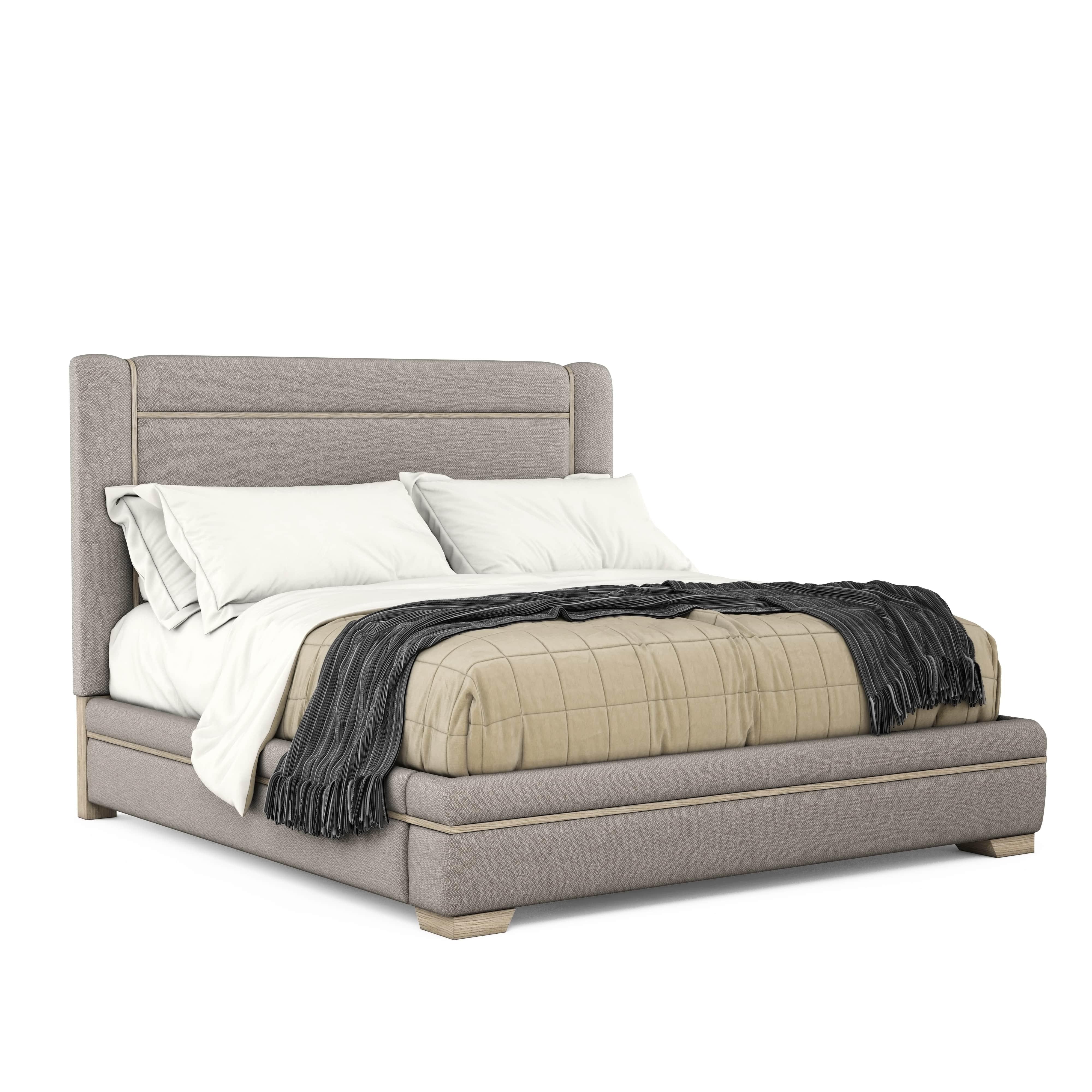 

    
Light Gray Fabric C. King Platform Bed by A.R.T. Furniture North Side

