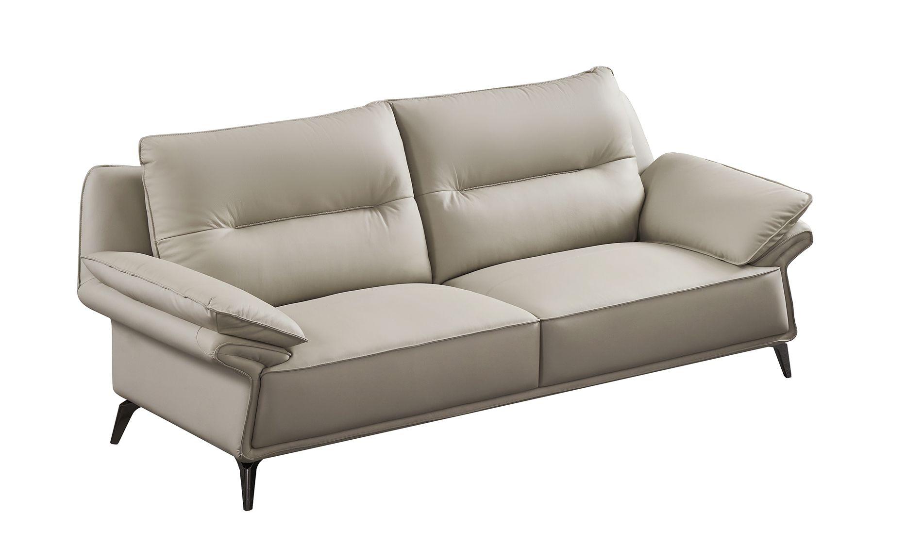 

    
Light Gray Genuine Top Grain Leather Sofa Set 3Pcs EK-D836-LG American Eagle Modern
