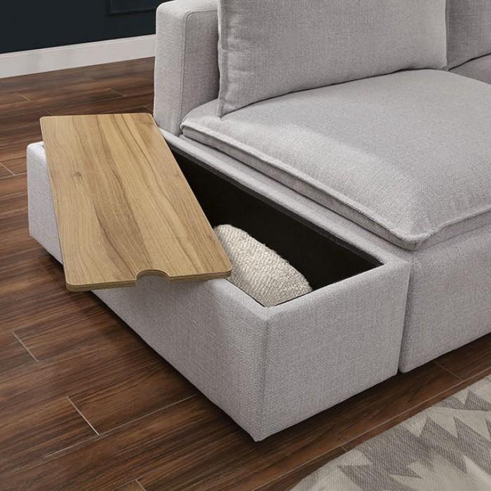 

    
Furniture of America CM6547 Arlene Sectional Sofa Light Gray CM6547
