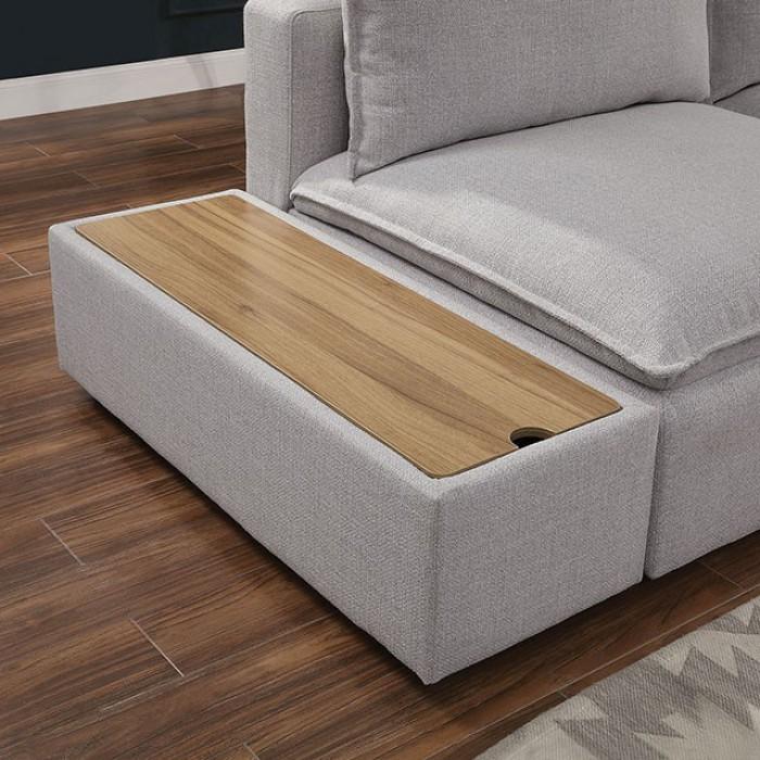 

                    
Furniture of America CM6547 Arlene Sectional Sofa Light Gray Fabric Purchase 
