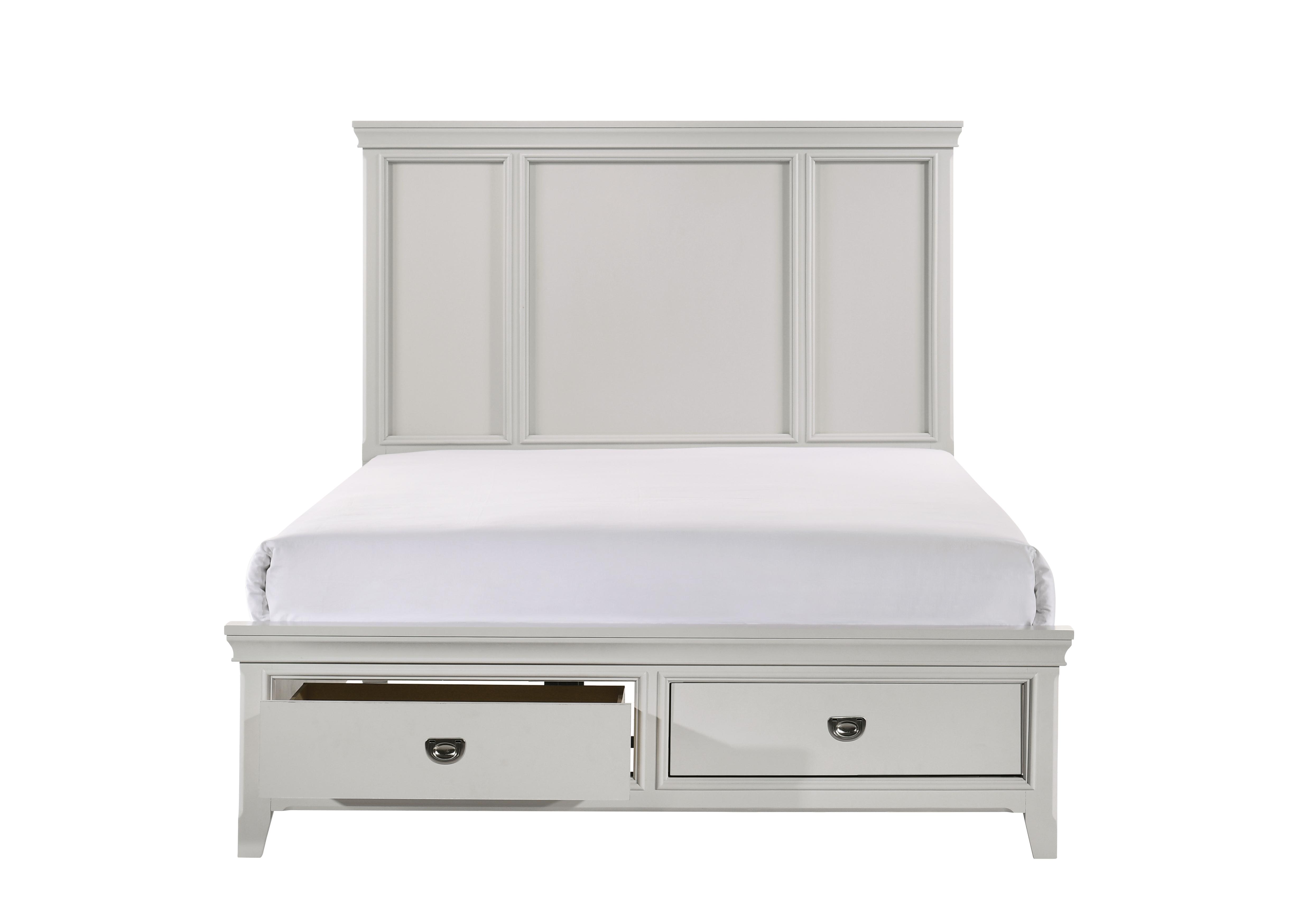 Modern, Transitional Storage Bedroom Set MEADOW 200-106-Set-3 200-106-2N-3PC in Light Gray, White 