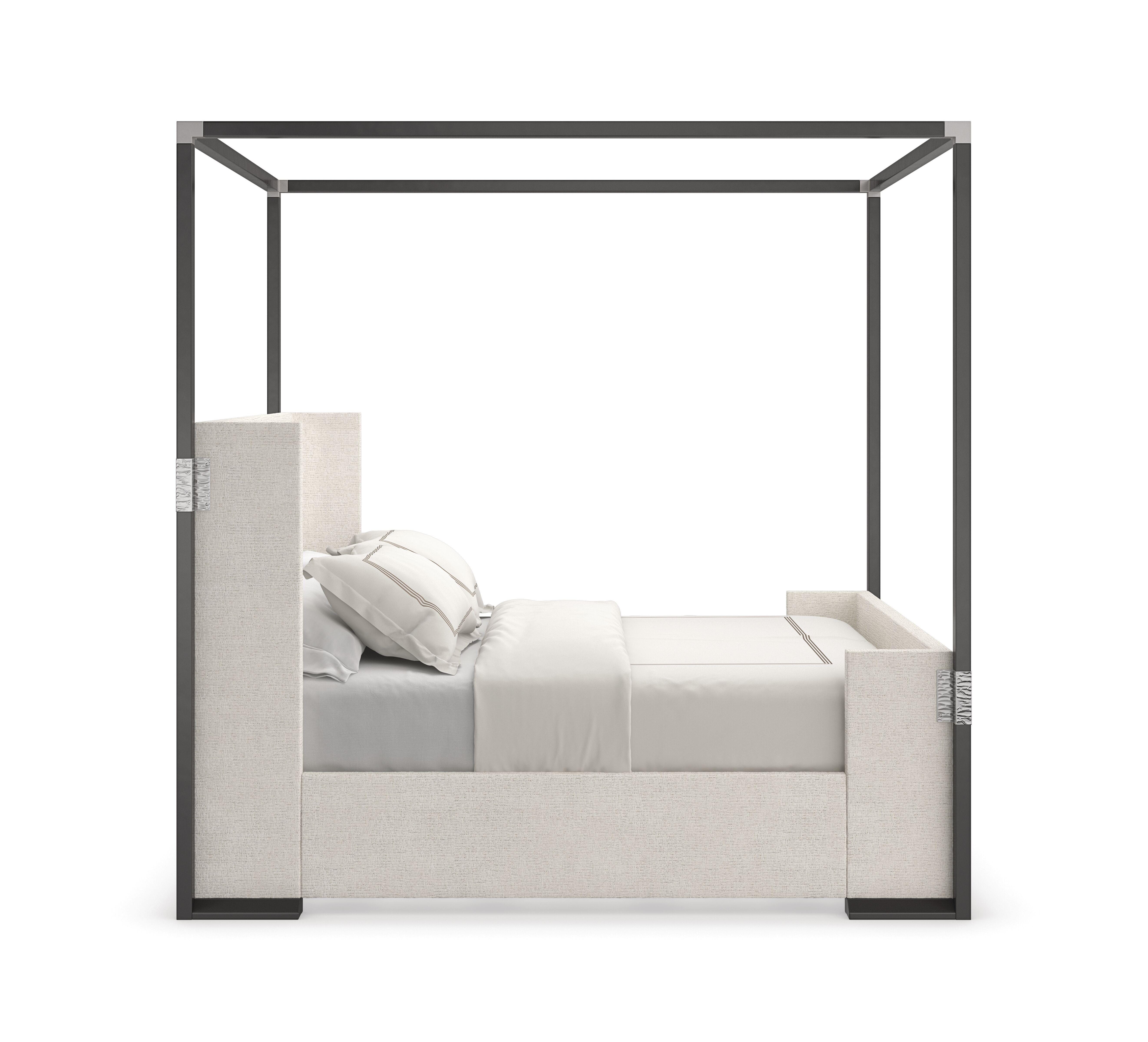 

    
Caracole SHELTER ME CANOPY Canopy Bed Light Gray/Black CLA-423-125C
