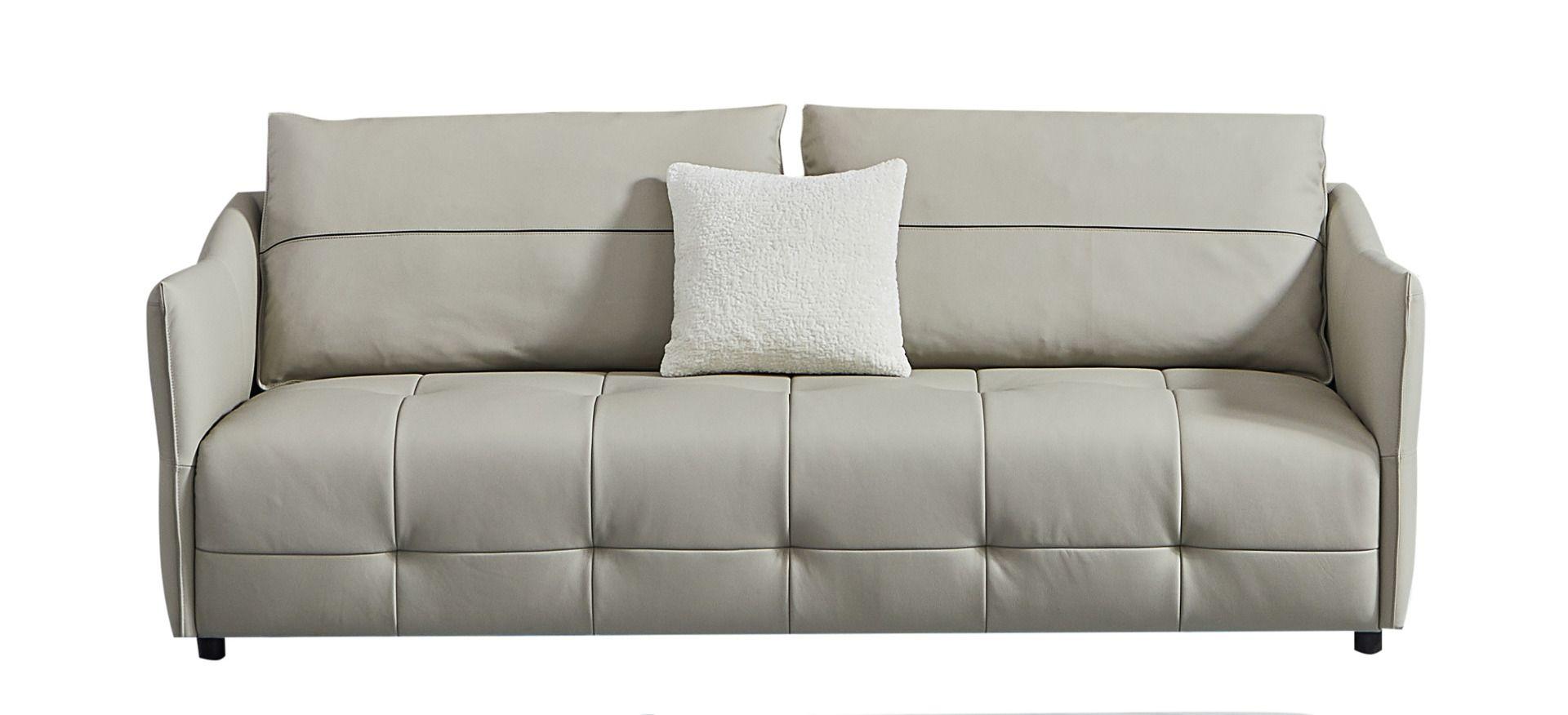 

    
Light Gray Top Grain Genuine Leather Sofa EK-Y1007-SF American Eagle
